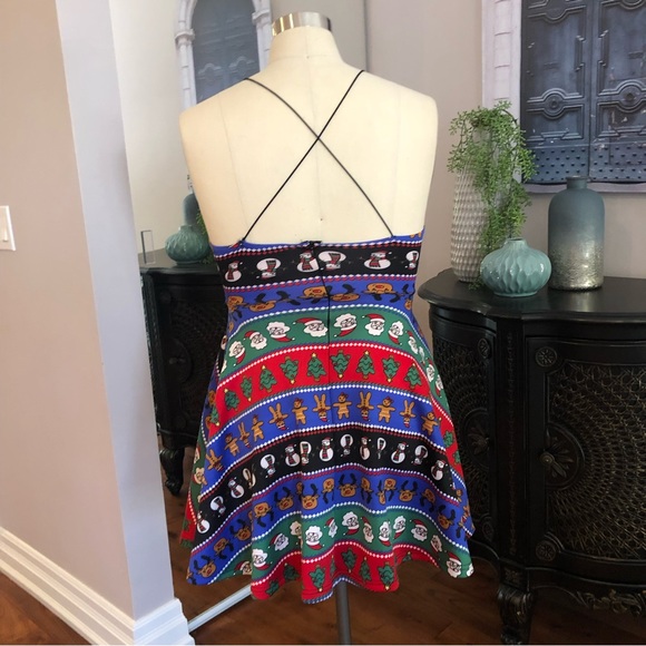 NWOT Christmas Dress size Small, zip up dress Elastic straps - Picture 7 of 7